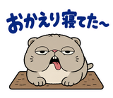 脱力ぶさかわ猫のゆるい返事のスタンプ 4