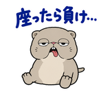 脱力ぶさかわ猫のゆるい返事のスタンプ 27