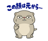脱力ぶさかわ猫のゆるい返事のスタンプ 32