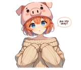ぶたガールの日常のスタンプ 8