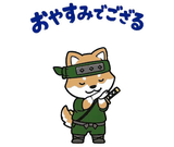 動く柴のござる返事のスタンプ 3