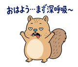 脱力リスのがんばらなくていい日のスタンプ
