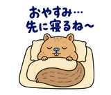 脱力リスの家族れんらくのスタンプ 2