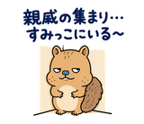 脱力リスの家族れんらくのスタンプ 14