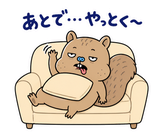 脱力リスの家族れんらくのスタンプ 28