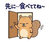 脱力リスの家族れんらくのスタンプ 35