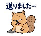 脱力リスの仕事の返事【敬語】のスタンプ 35