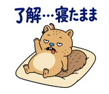 脱力リスの週末ぐうたら｜毎日使えるのスタンプ 5