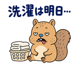 脱力リスの週末ぐうたら｜毎日使えるのスタンプ 15