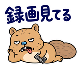脱力リスの週末ぐうたら｜毎日使えるのスタンプ 29
