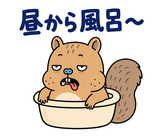 脱力リスの週末ぐうたら｜毎日使えるのスタンプ 33