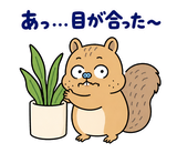 脱力リスのやんわりお断りのスタンプ 25