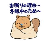 脱力リスのやんわりお断りのスタンプ 38