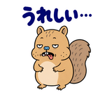 脱力リスのゆるい返事スタンプのスタンプ 13