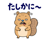 脱力リスのゆるい返事スタンプのスタンプ 26