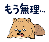 脱力リスのゆるい返事スタンプのスタンプ 36