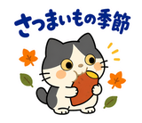 ハチワレ猫の秋・ず〜っと使えるスタンプのスタンプ 33