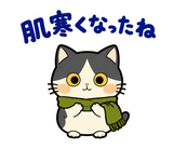 ハチワレ猫の秋・ず〜っと使えるスタンプのスタンプ 36