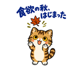 キジトラ猫の食欲の秋・毎日つかえるのスタンプ 30