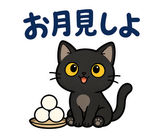 黒猫の秋・ハロウィン毎日スタンプのスタンプ 35