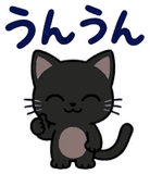 動く！黒猫の秋・ハロウィン毎日スタンプのスタンプ 7