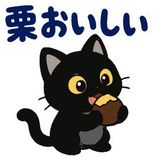 動く！黒猫の秋・ハロウィン毎日スタンプのスタンプ 20