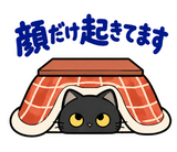 黒猫の冬・こたつの毎日つかえるスタンプのスタンプ 27