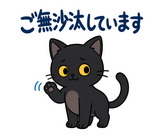 ずっと使える黒猫の業務連絡【敬語】のスタンプ 5