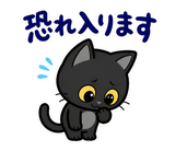 ずっと使える黒猫の業務連絡【敬語】のスタンプ 17