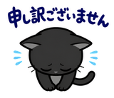 ずっと使える黒猫の業務連絡【敬語】のスタンプ 18