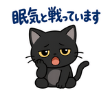 ずっと使える黒猫の業務連絡【敬語】のスタンプ 38