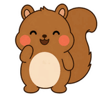 ちょこんと動く、まんまるリスのスタンプ 11