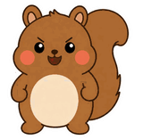 ちょこんと動く、まんまるリスのスタンプ 20