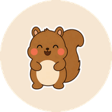 まんまるリスのほっこり毎日のスタンプ 2