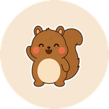 まんまるリスのほっこり毎日のスタンプ 3