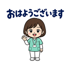 看護師の夜勤・シフト連絡スタンプのメイン画像