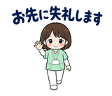 看護師の夜勤・シフト連絡スタンプのスタンプ 7