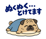 脱力パグの冬のぬくぬくのスタンプ 29