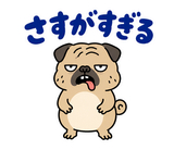 毎日つかえる鼻ぺちゃパグの返事のスタンプ 11