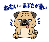脱力パグのおつかれさまのスタンプ 24