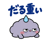 低気圧の日の頭痛・しんどい返事スタンプのスタンプ 35